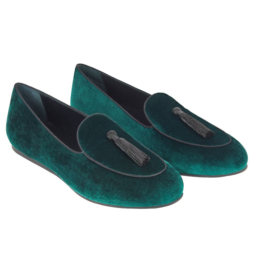 Green Velvet Loafer