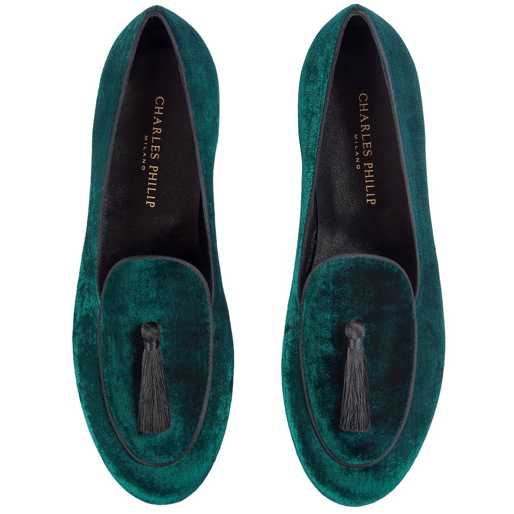 Green Velvet Loafer