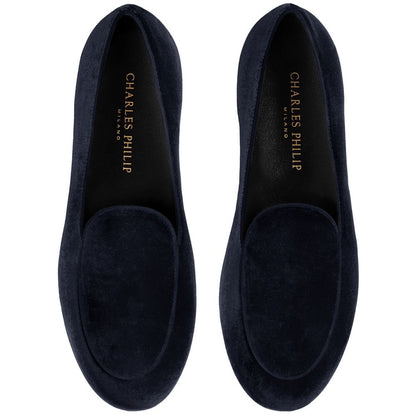 Blue Velvet Loafer