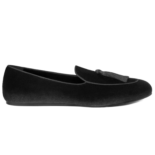 Black Velvet Loafer