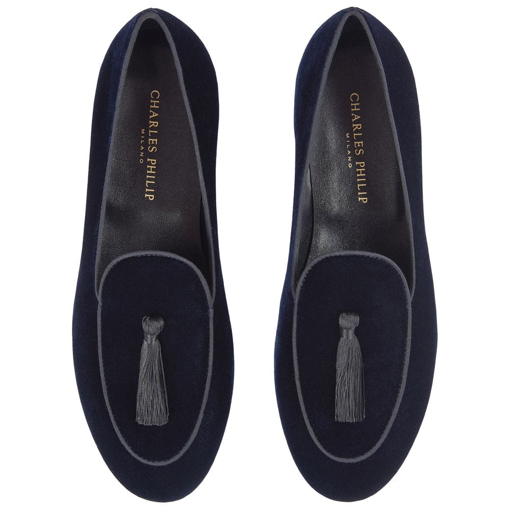 Blue Velvet Loafer