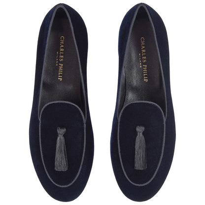 Blue Velvet Loafer