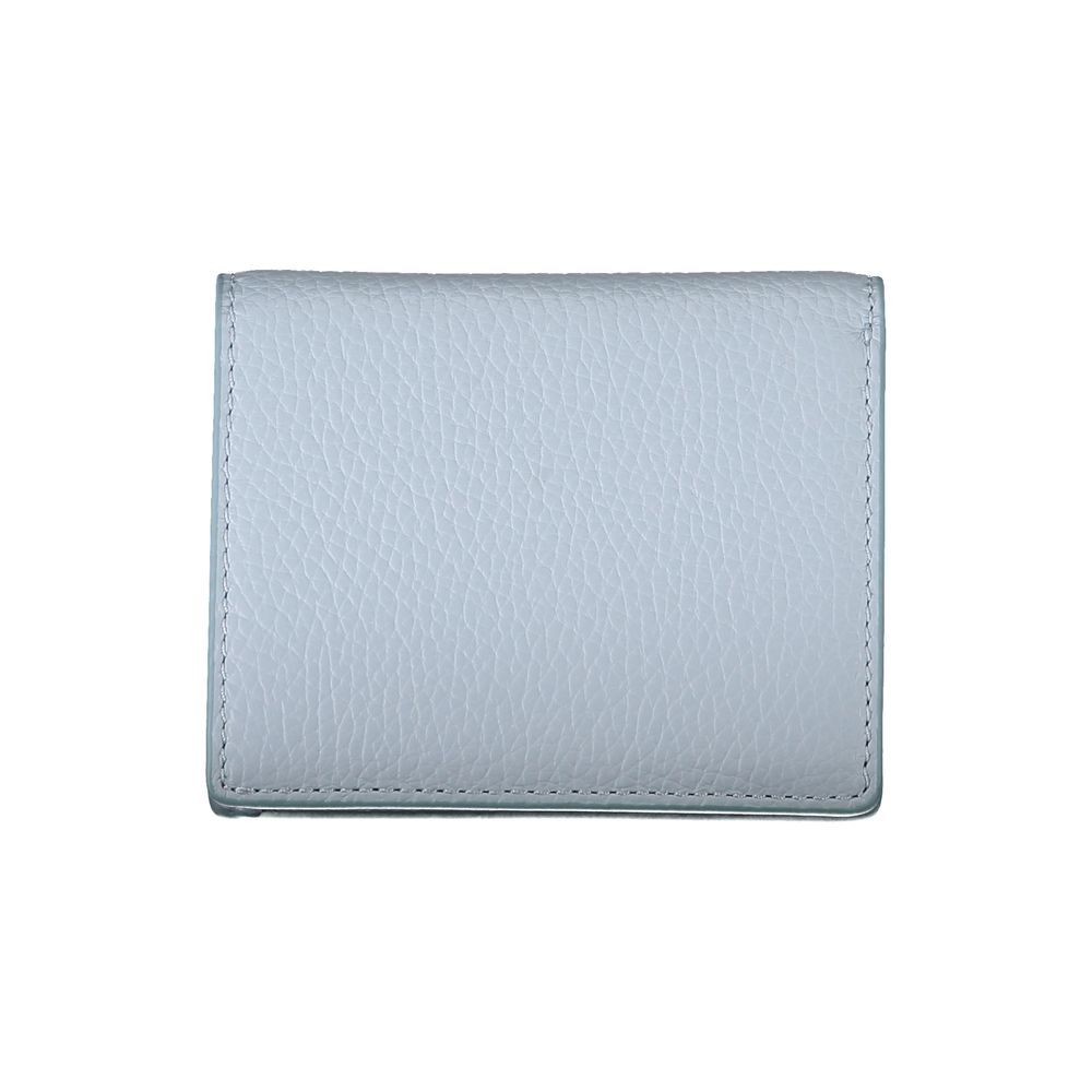 Light Blue Leather Women Wallet
