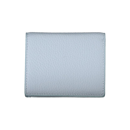 Light Blue Leather Women Wallet