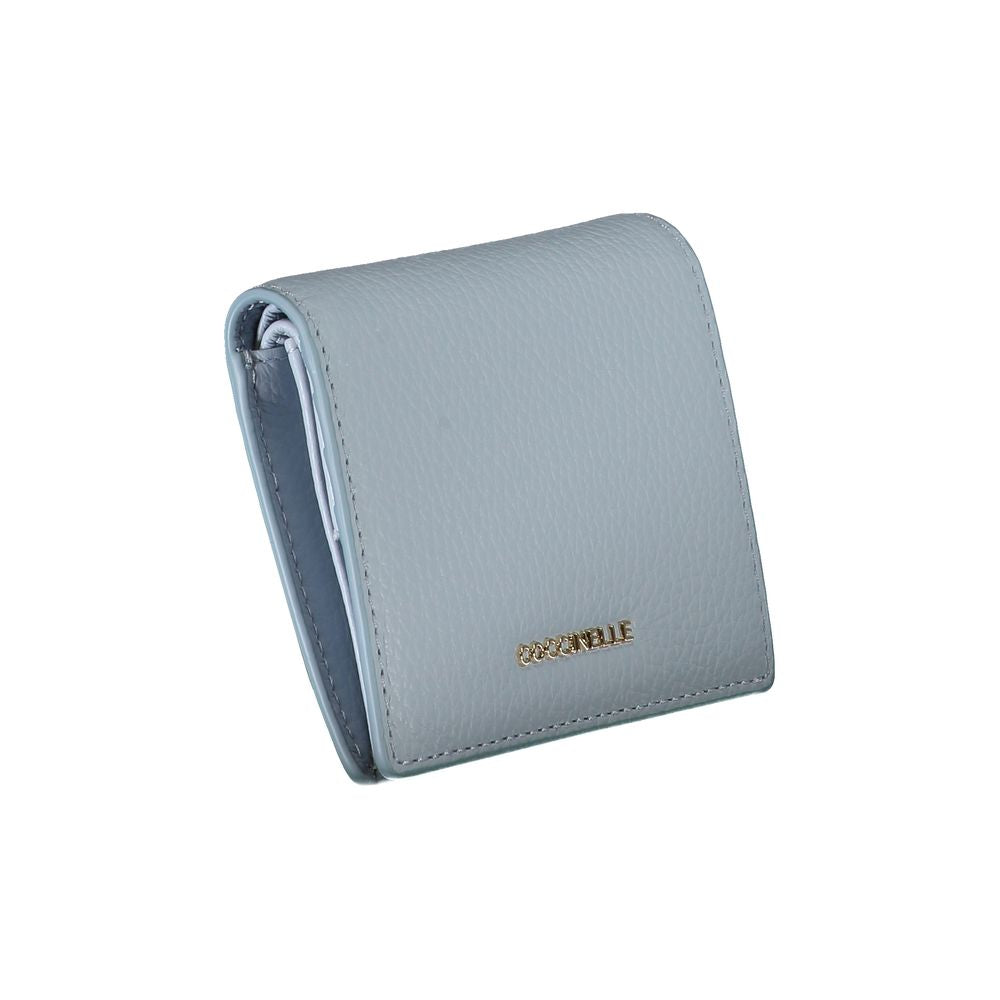 Light Blue Leather Women Wallet