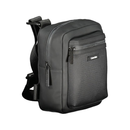 Black Polyester Men Shoulder Bag