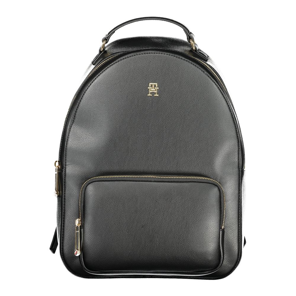 Black Polyethylene Women Backpack
