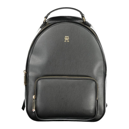 Black Polyethylene Women Backpack