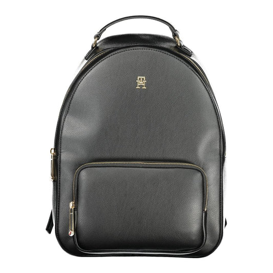 Black Polyethylene Women Backpack