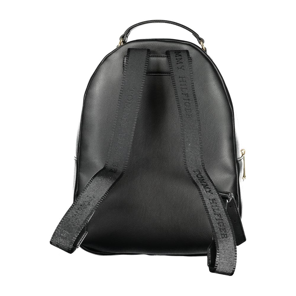 Black Polyethylene Women Backpack