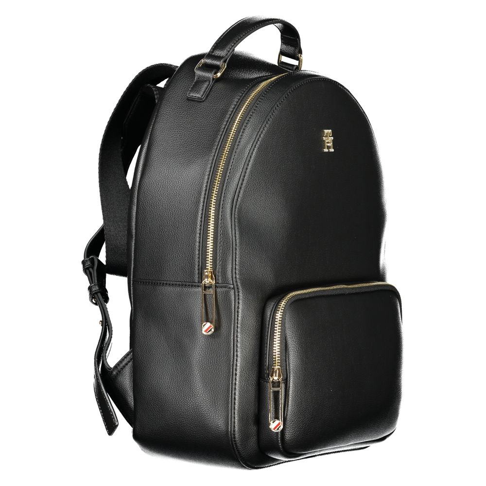 Black Polyethylene Women Backpack