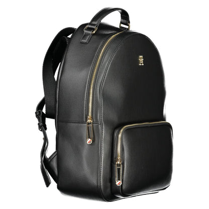 Black Polyethylene Women Backpack