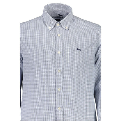 Blue Cotton Men Shirt