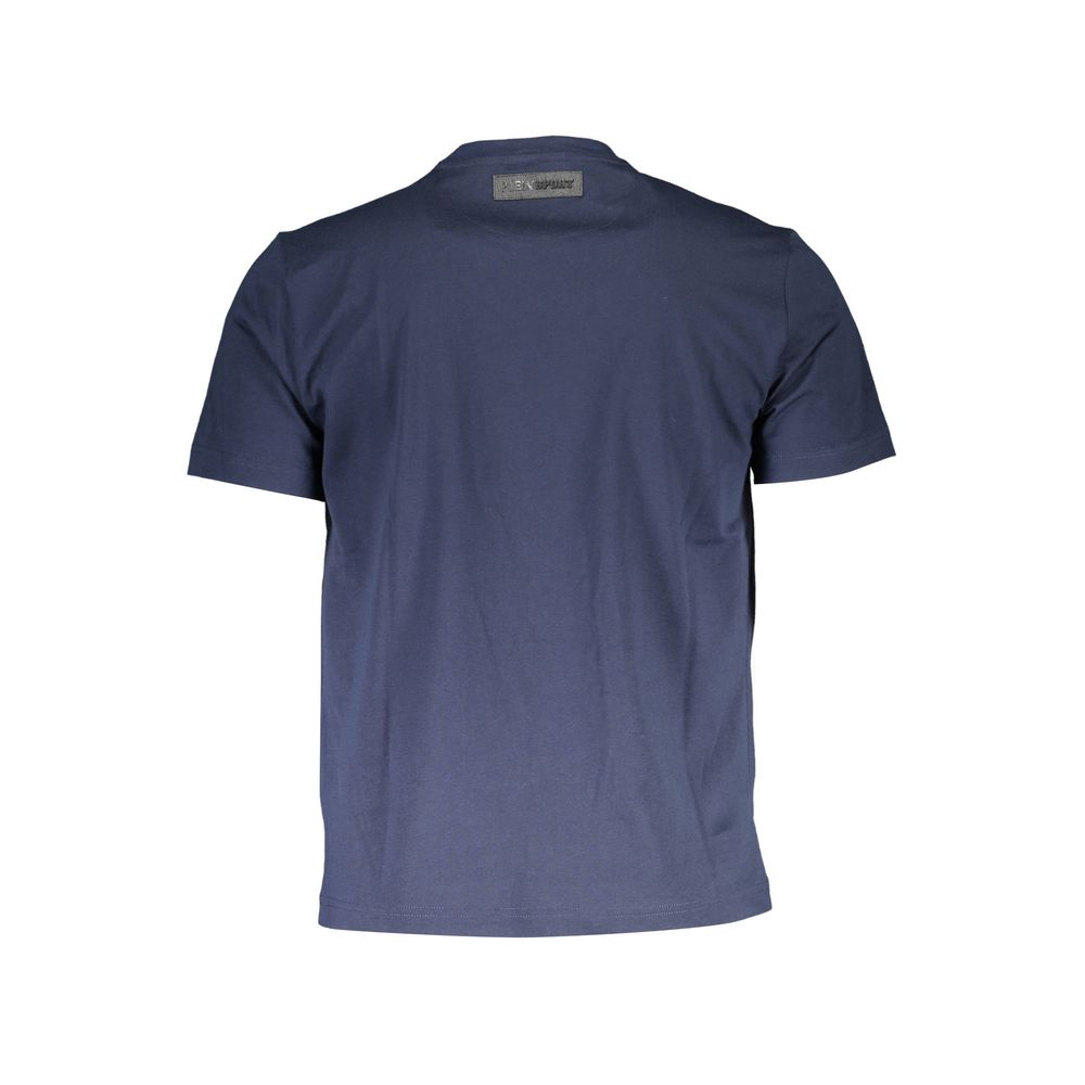 Blue Cotton Men T-Shirt