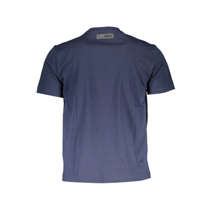 Blue Cotton Men T-Shirt