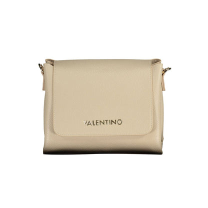 Beige Polyethylene Women Handbag