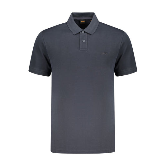 Blue Cotton Polo Shirt