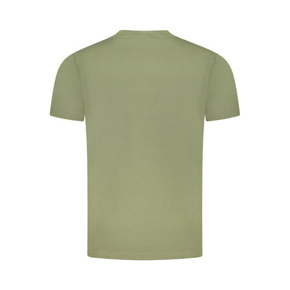 Green Cotton Men T-Shirt