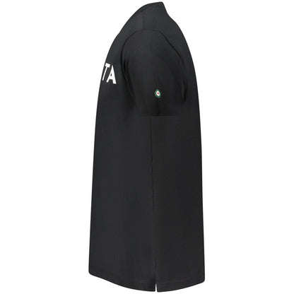 Black Cotton Men T-Shirt