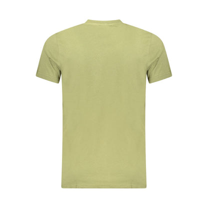 Green Cotton Men T-Shirt