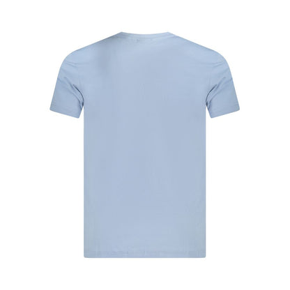 Light Blue Cotton Men T-Shirt