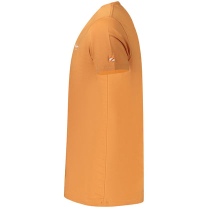 Orange Cotton Men T-Shirt