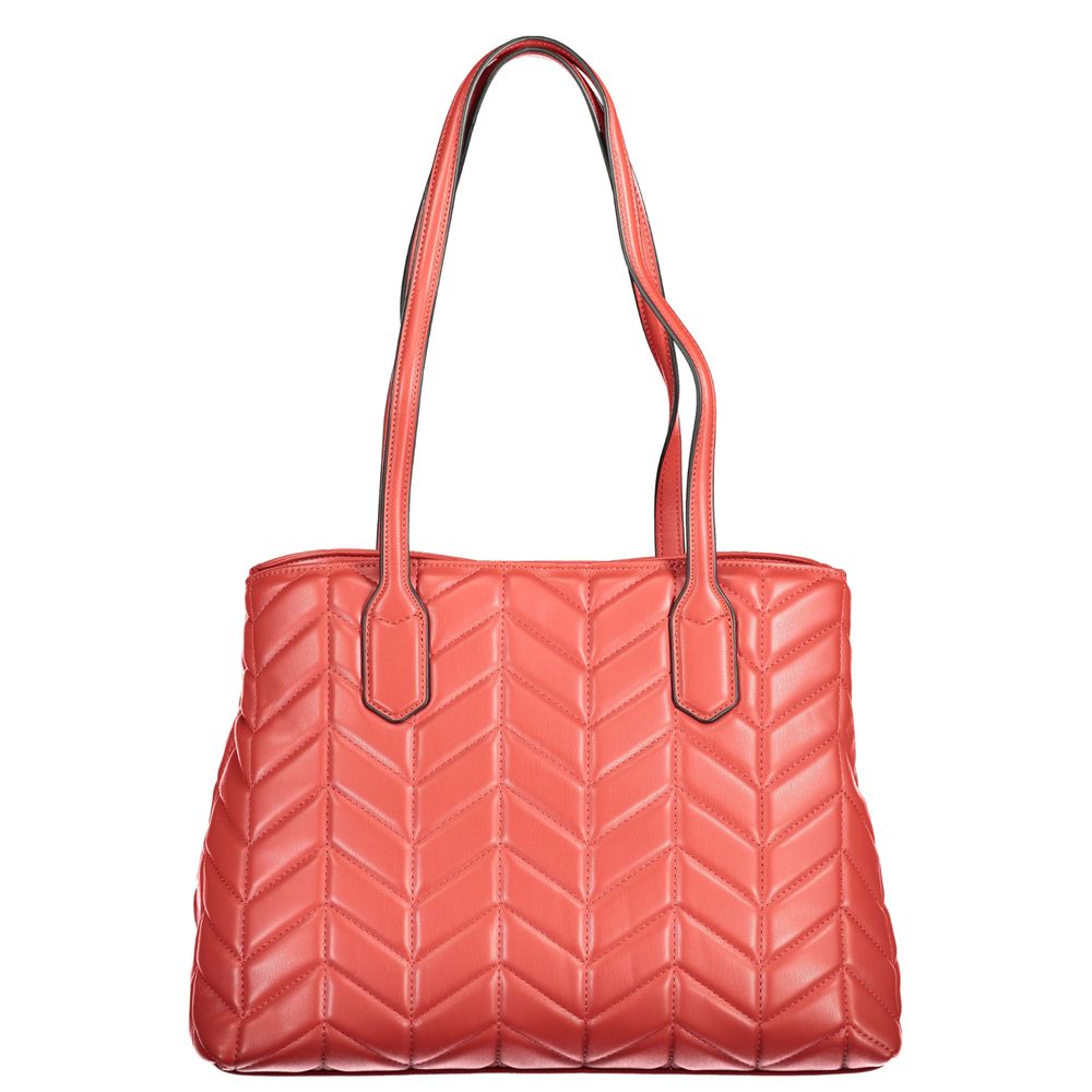 Red Polyethylene Women Handbag