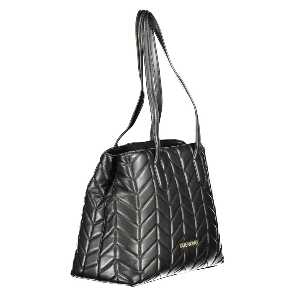 Black Polyethylene Women Handbag