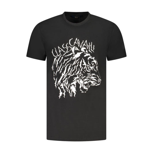 Black Cotton Men T-Shirt