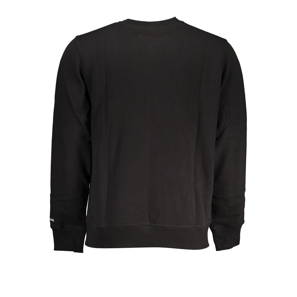 Black Cotton Men Sweater