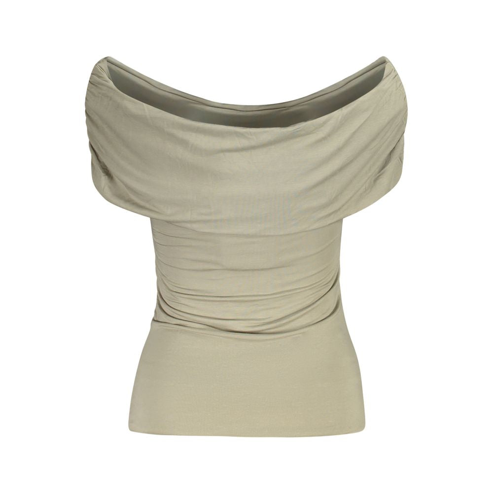 Green Modal Tops & T-Shirt