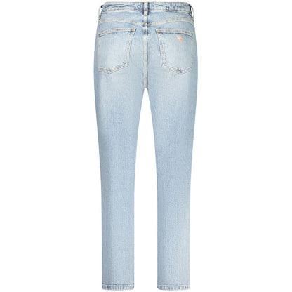 Light Blue Cotton Women Jeans