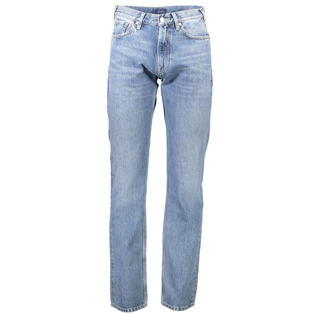 Light Blue Cotton Men Jeans