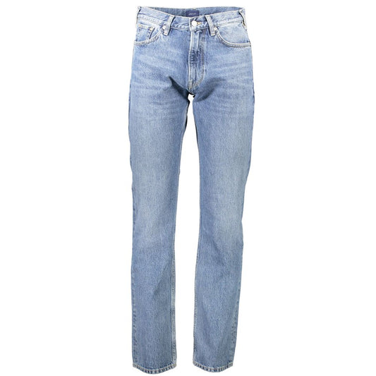 Light Blue Cotton Men Jeans