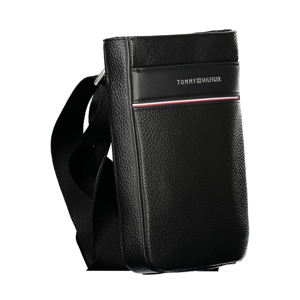 Black Polyethylene Men Shoulder Bag