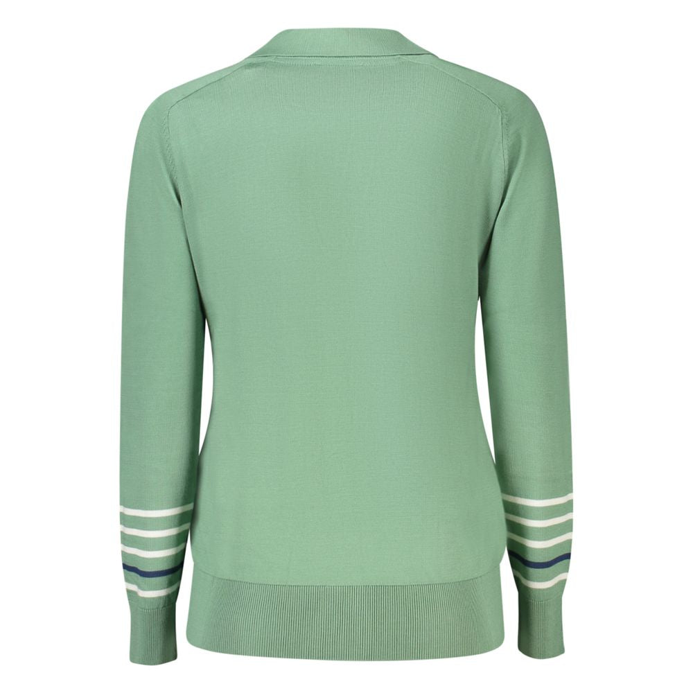 Green Cotton Women Sweater