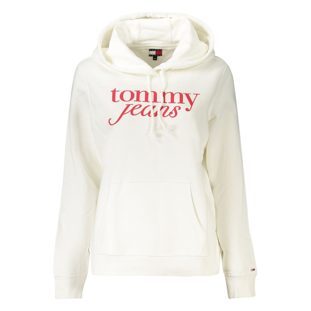 White Cotton Women's Hooded Sweater