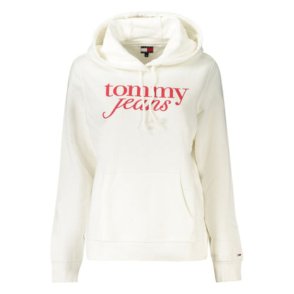 White Cotton Women's Hooded Sweater