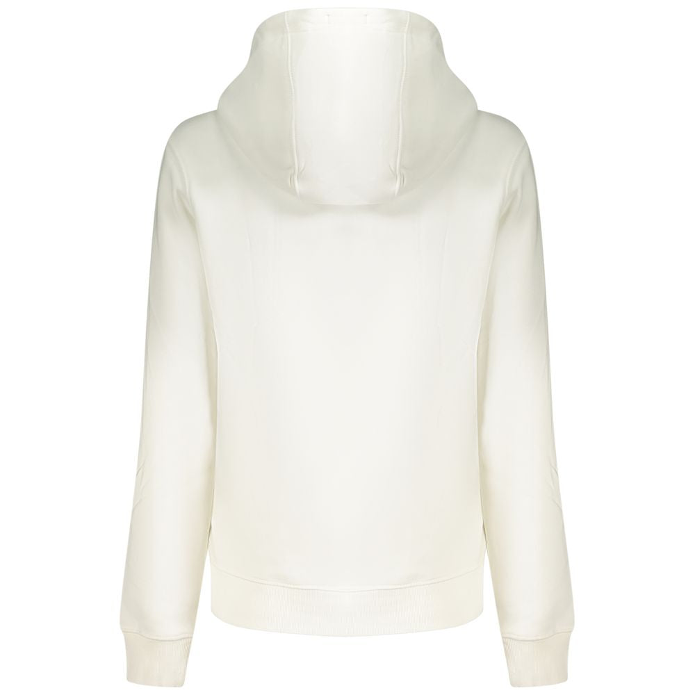 White Cotton Women's Hooded Sweater