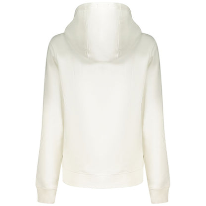 White Cotton Women's Hooded Sweater