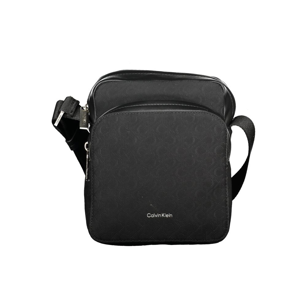 Black Polyester Men Shoulder Bag