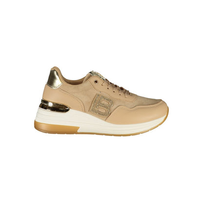 Beige Polyester Women Sneaker