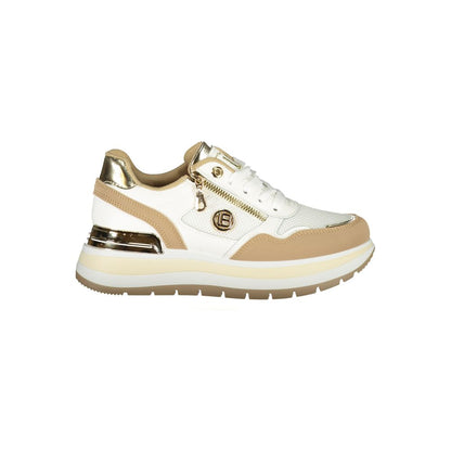 Beige Polyester Women Sneaker
