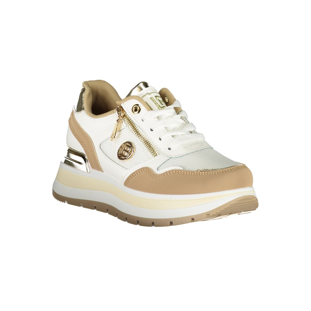 Beige Polyester Women Sneaker