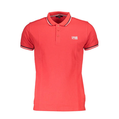 Red Cotton Men Polo Shirt