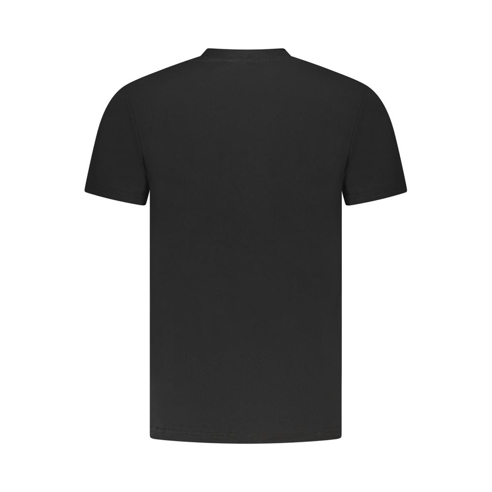 Black Cotton Men T-Shirt