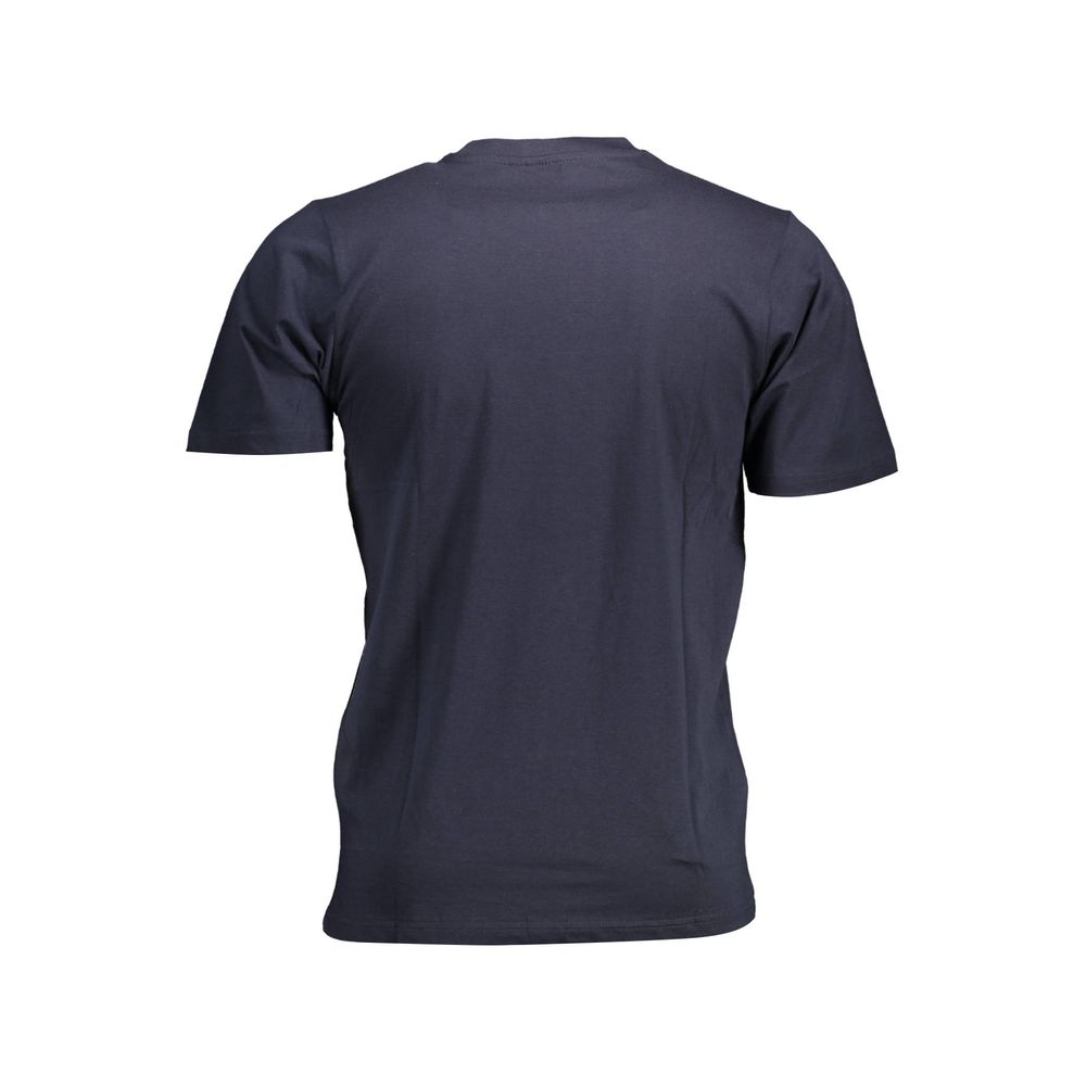 Blue Cotton Men T-Shirt