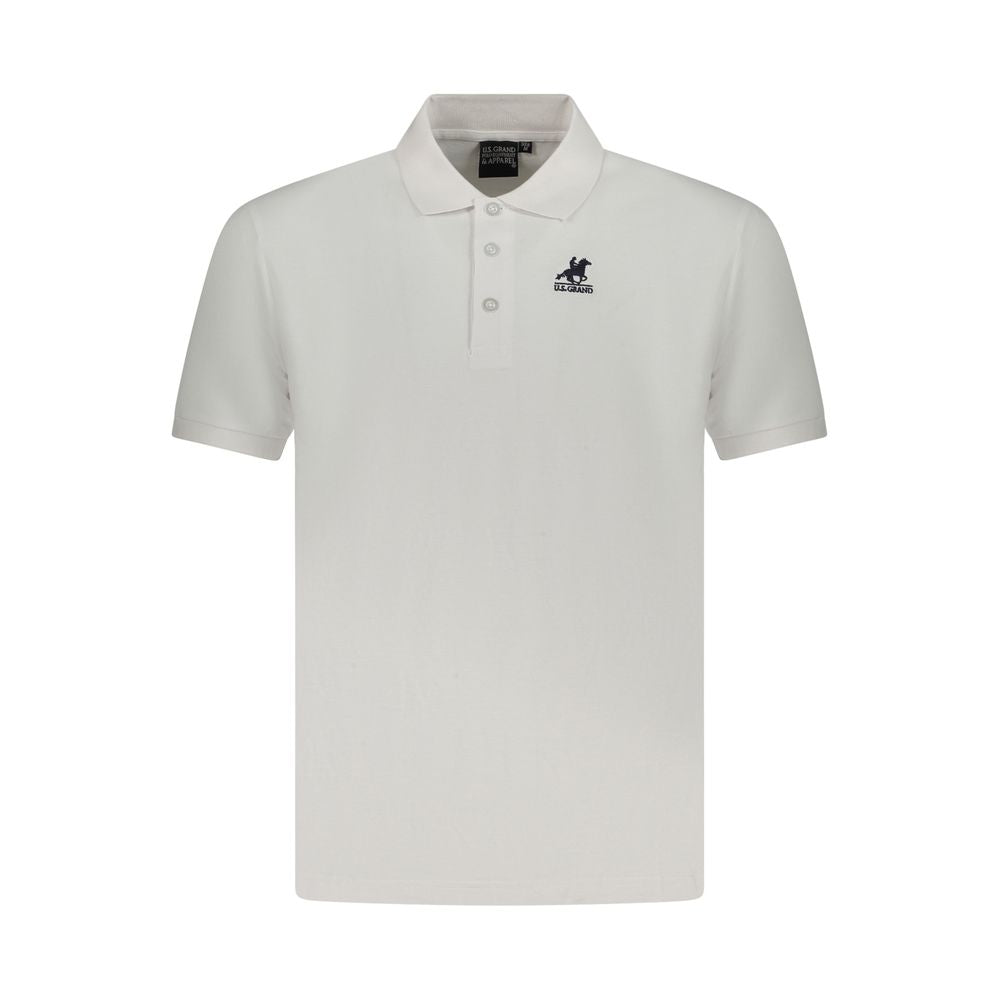 White Cotton Men Polo Shirt
