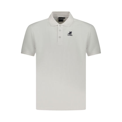 White Cotton Men Polo Shirt