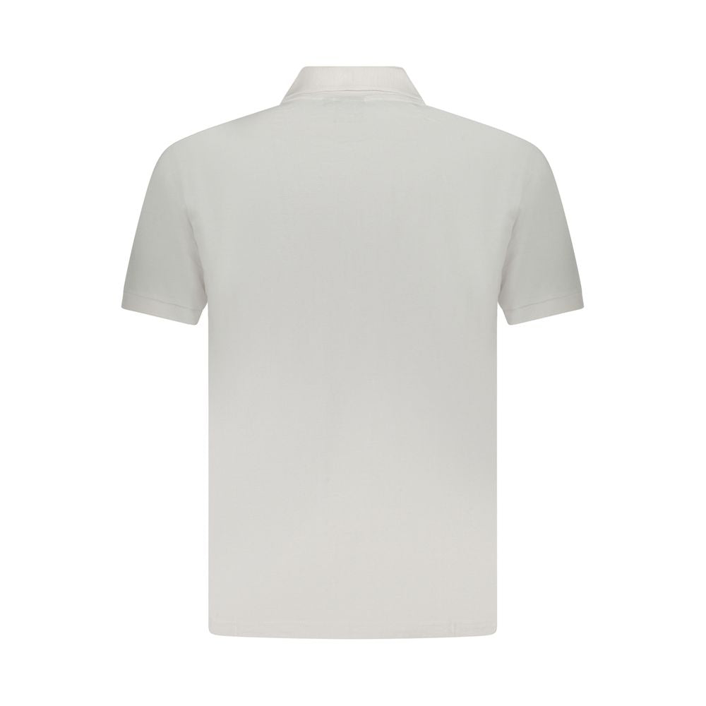 White Cotton Men Polo Shirt